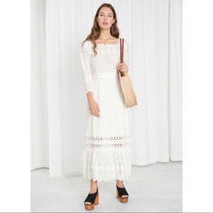 & Other Stories Eyelet Maxi Dress